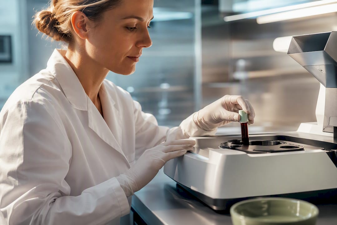 Die Blutprobe wird im Labor ausgewertet