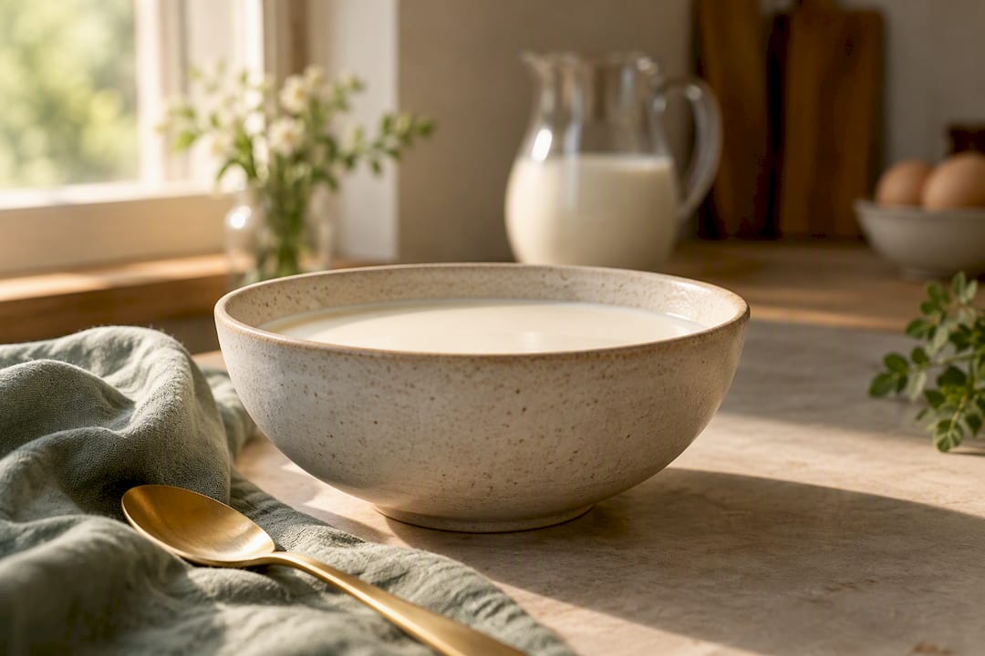 Frische Milch als Lebensmittel mit Selen