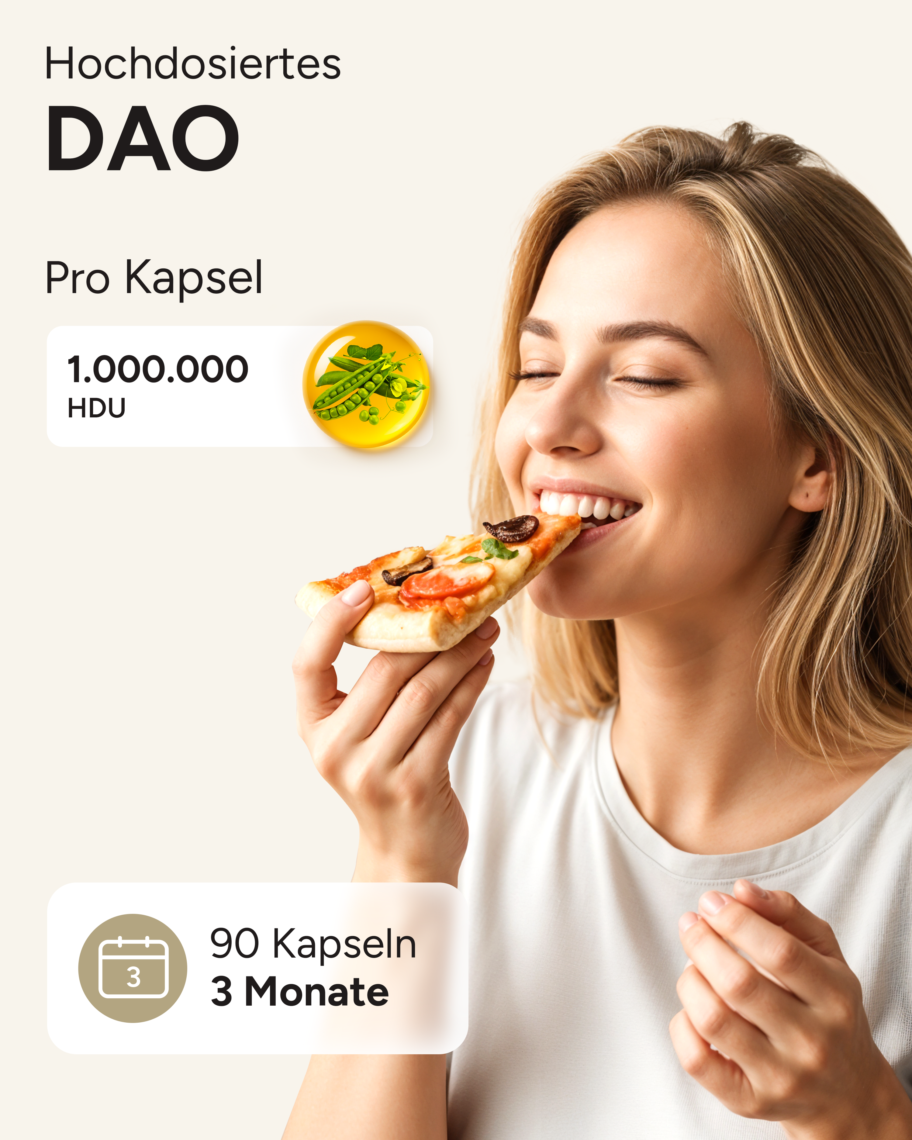 DAO aus Erbsenprotein - 1 Mio. HDU pro Kapsel