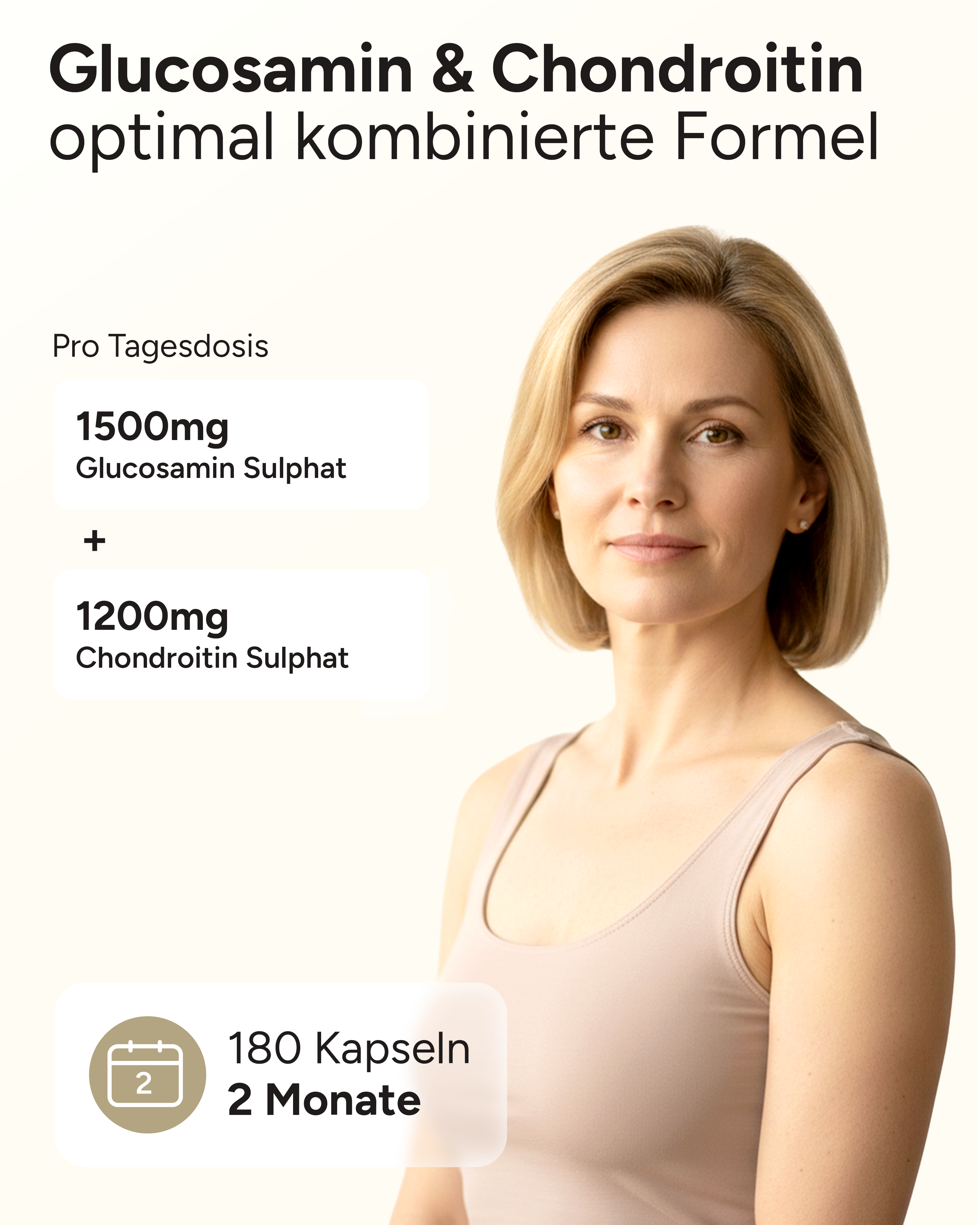 Glucosamin mit Chondroitin - 1500mg und 1200mg pro Tag