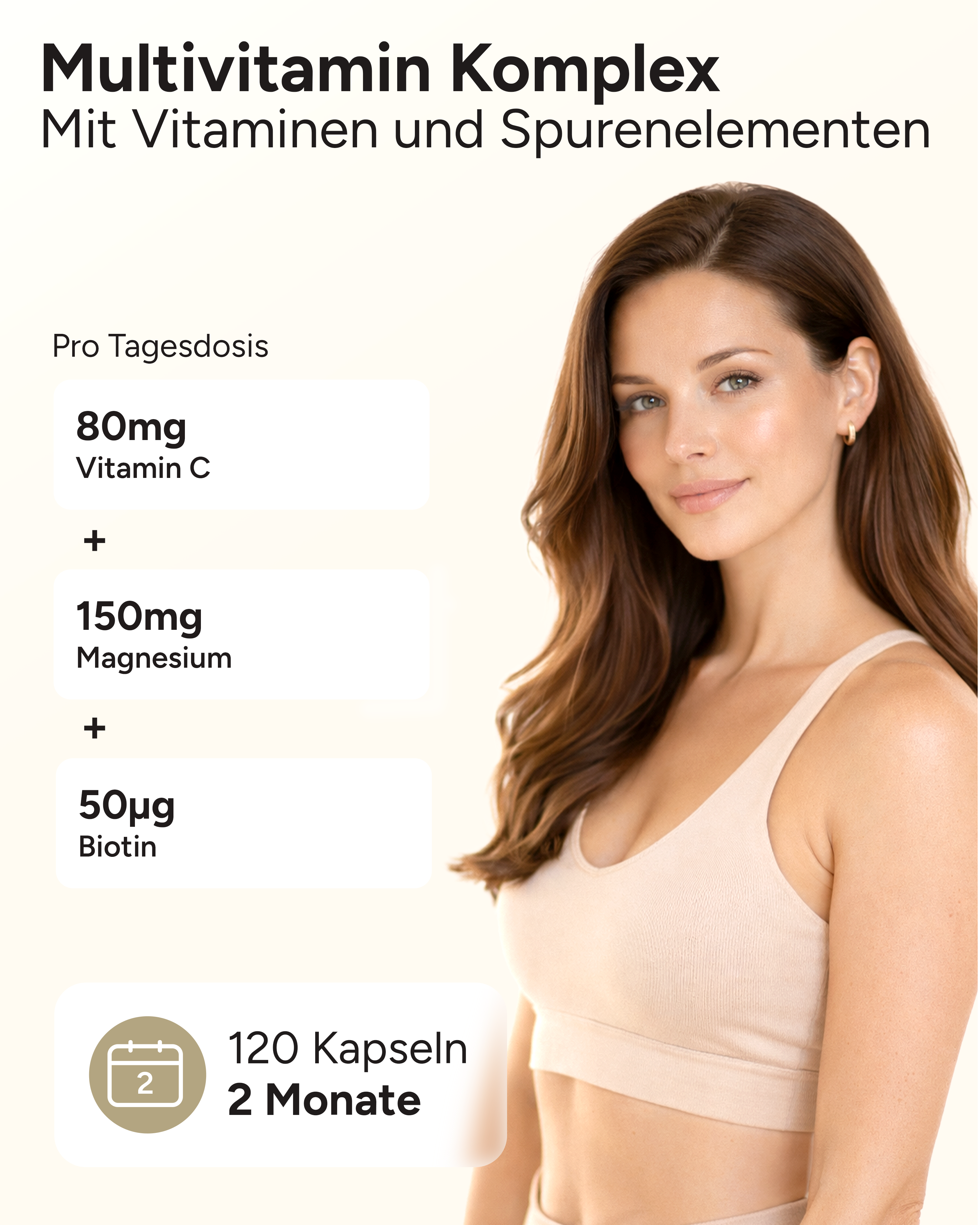 Multivitamin Komplex - 13 Vitamine, 7 Mineralien, Cholin & Inositol