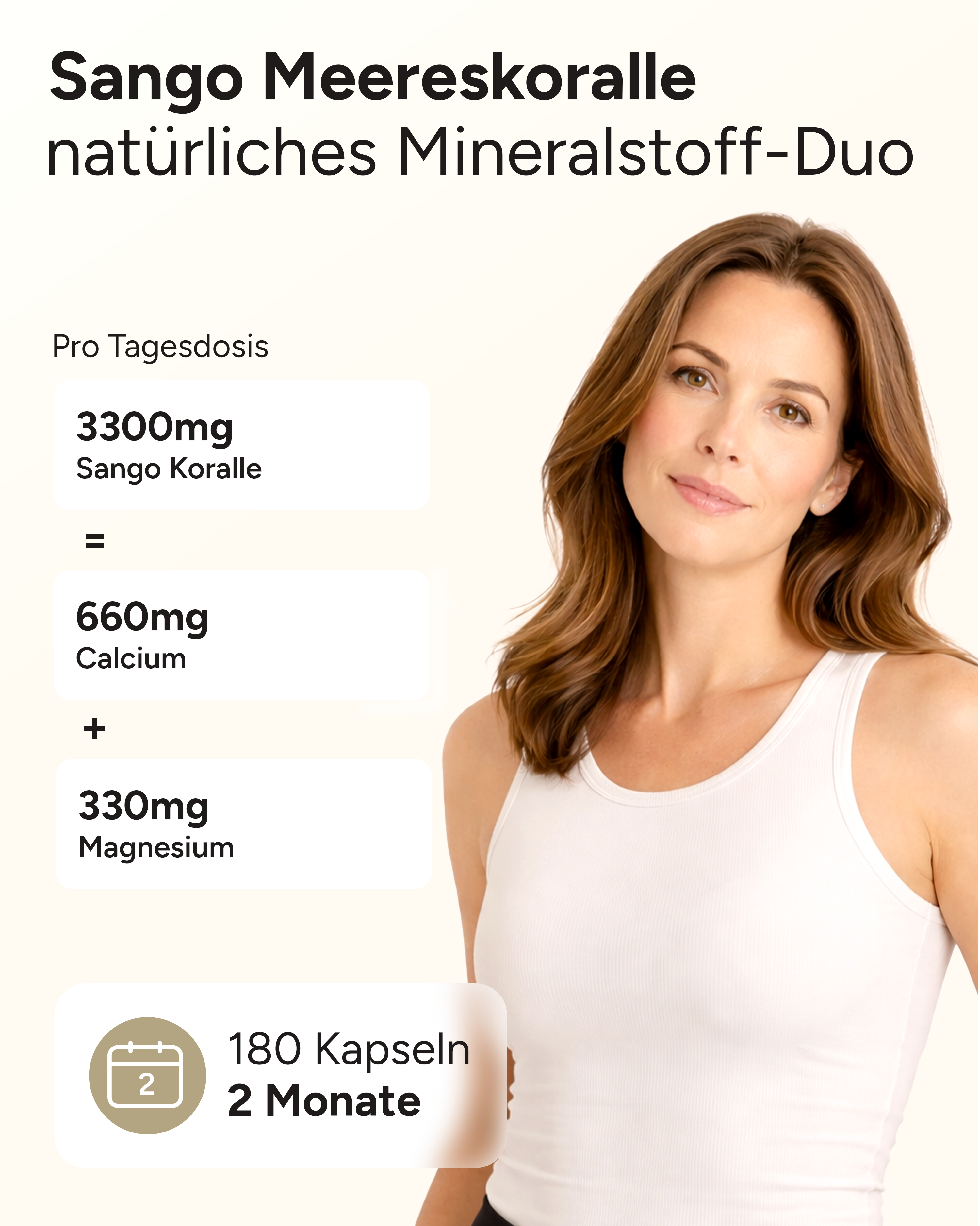 Sango Meereskoralle - mit 660mg Calcium & 330mg Magnesium pro Tag