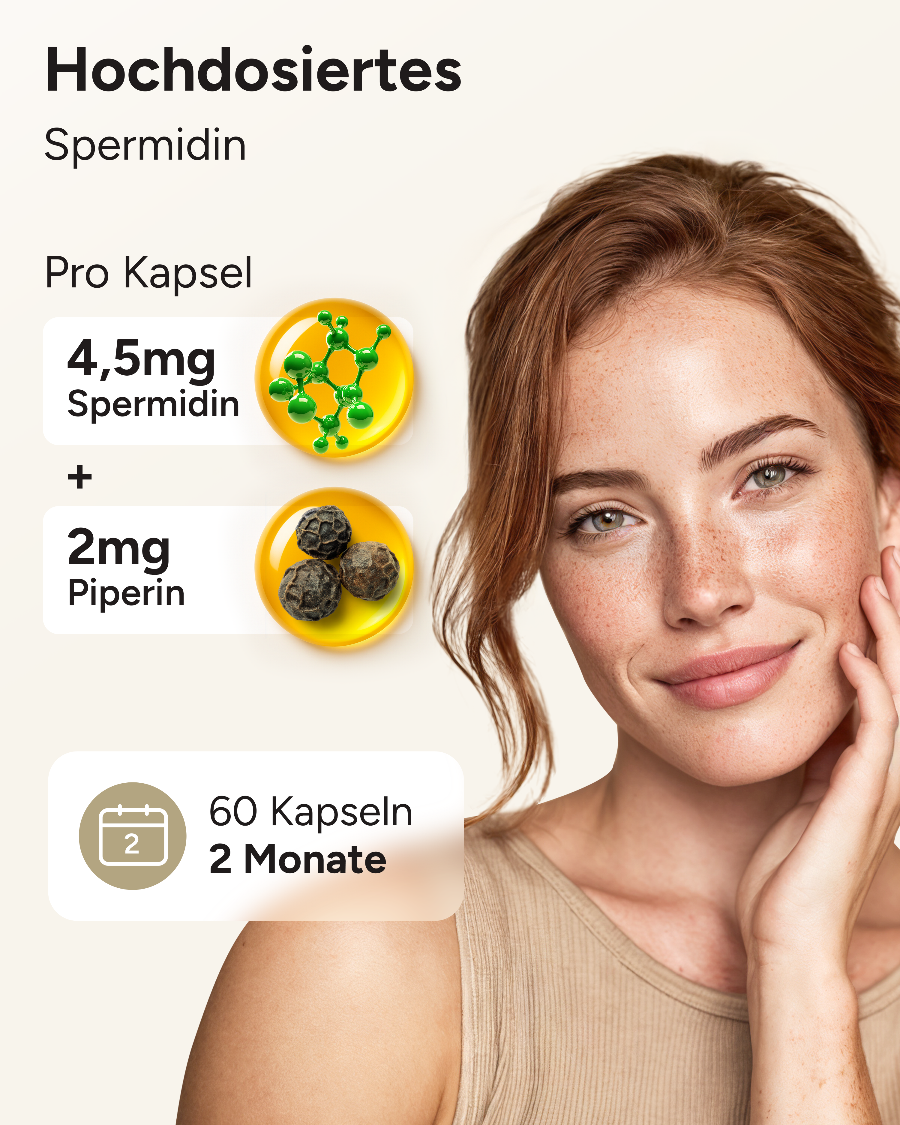 Spermidin PLUS - 4,5mg Spermidin pro Kapsel
