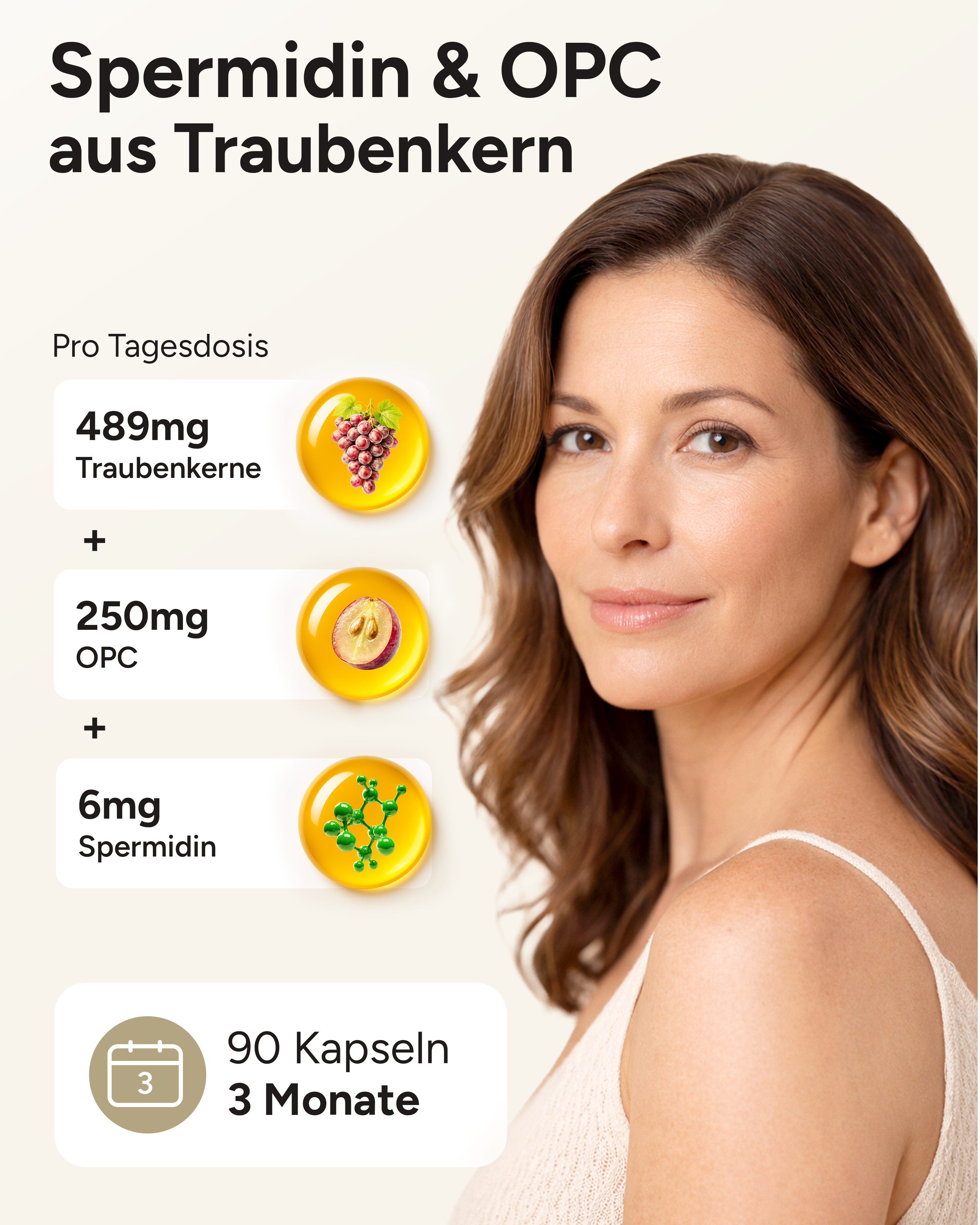 Spermidin-OPC - 6mg Spermidin mit 250mg OPC pro Kapsel