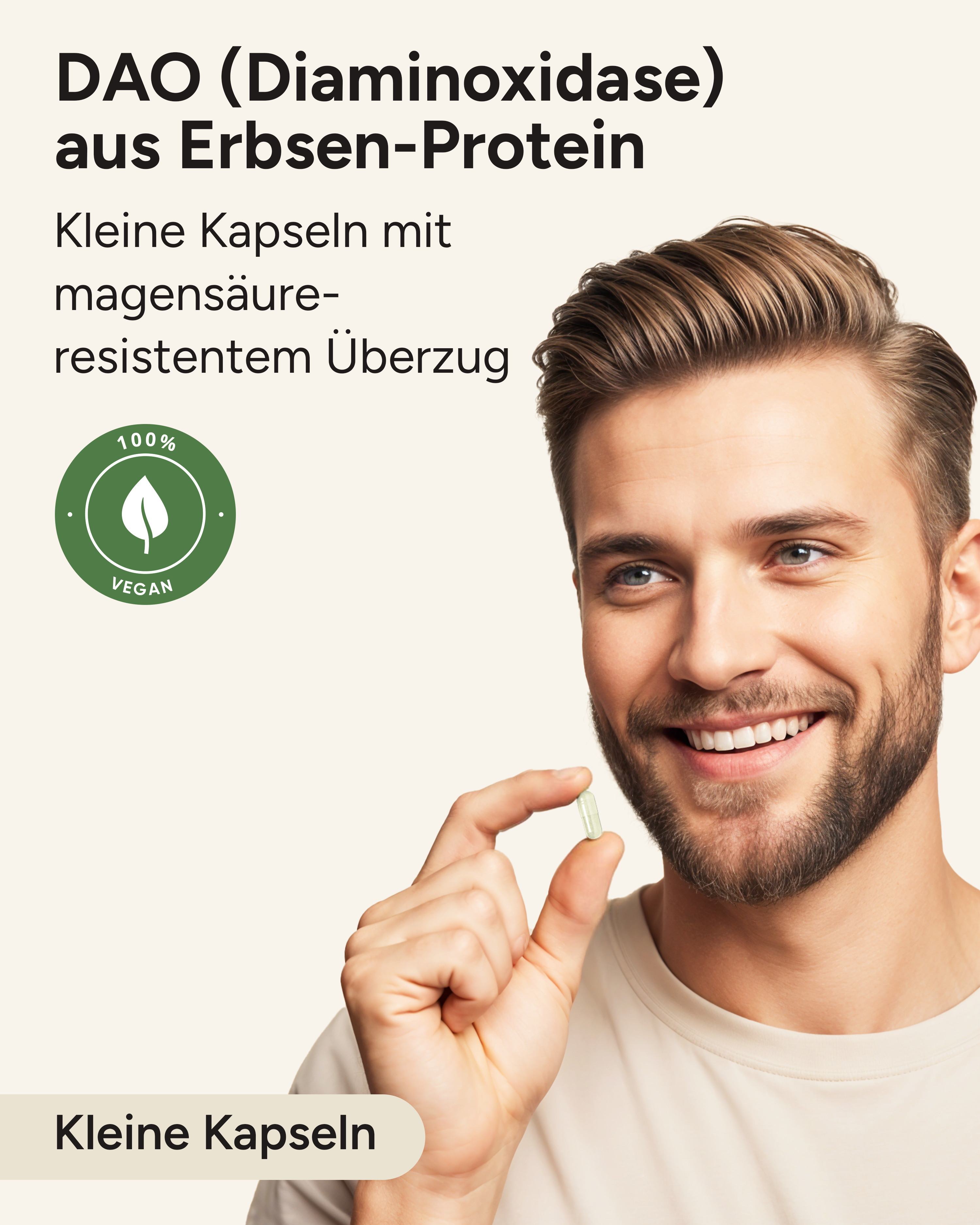 DAO aus Erbsenprotein - 1 Mio. HDU pro Kapsel