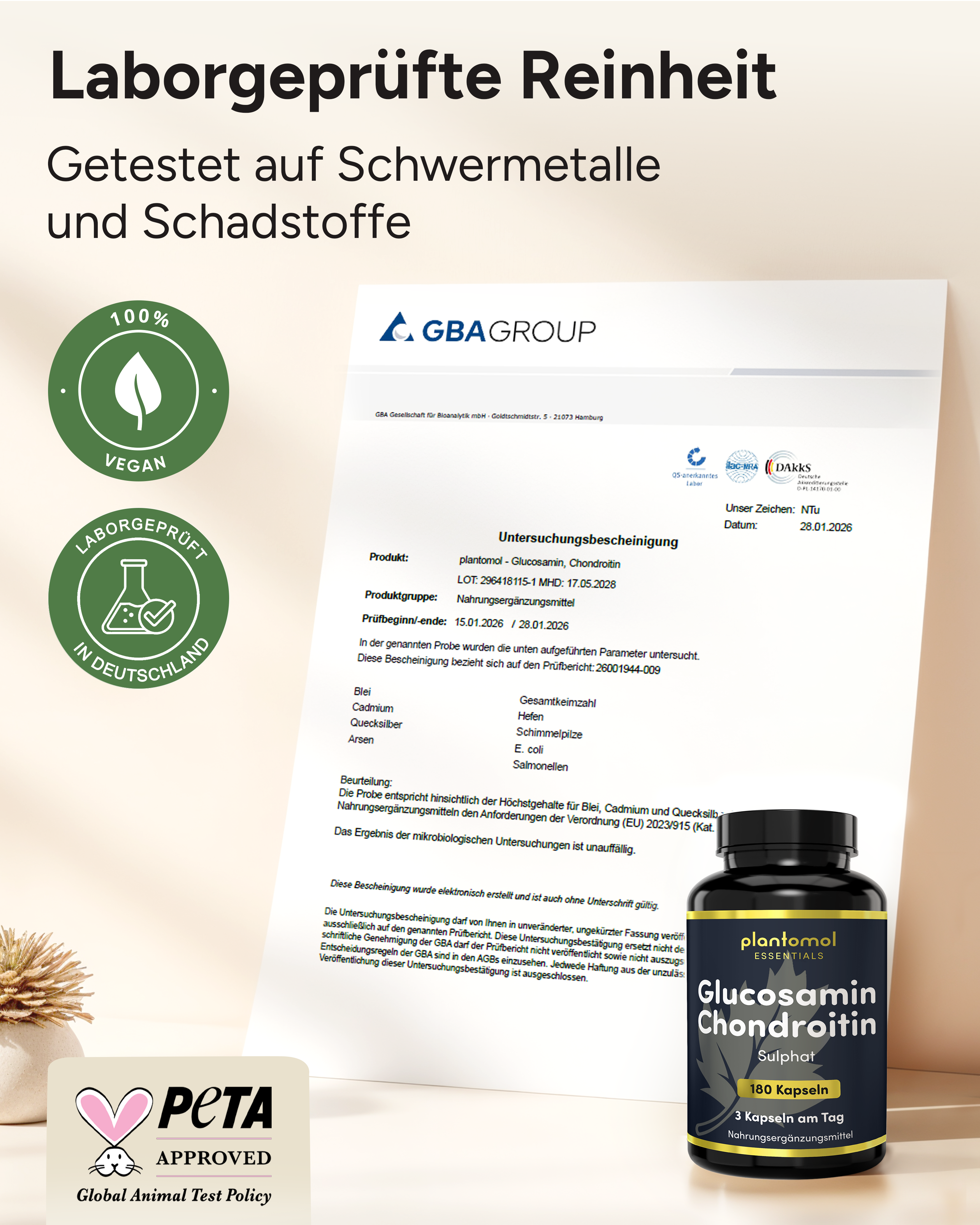Glucosamin mit Chondroitin - 1500mg und 1200mg pro Tag