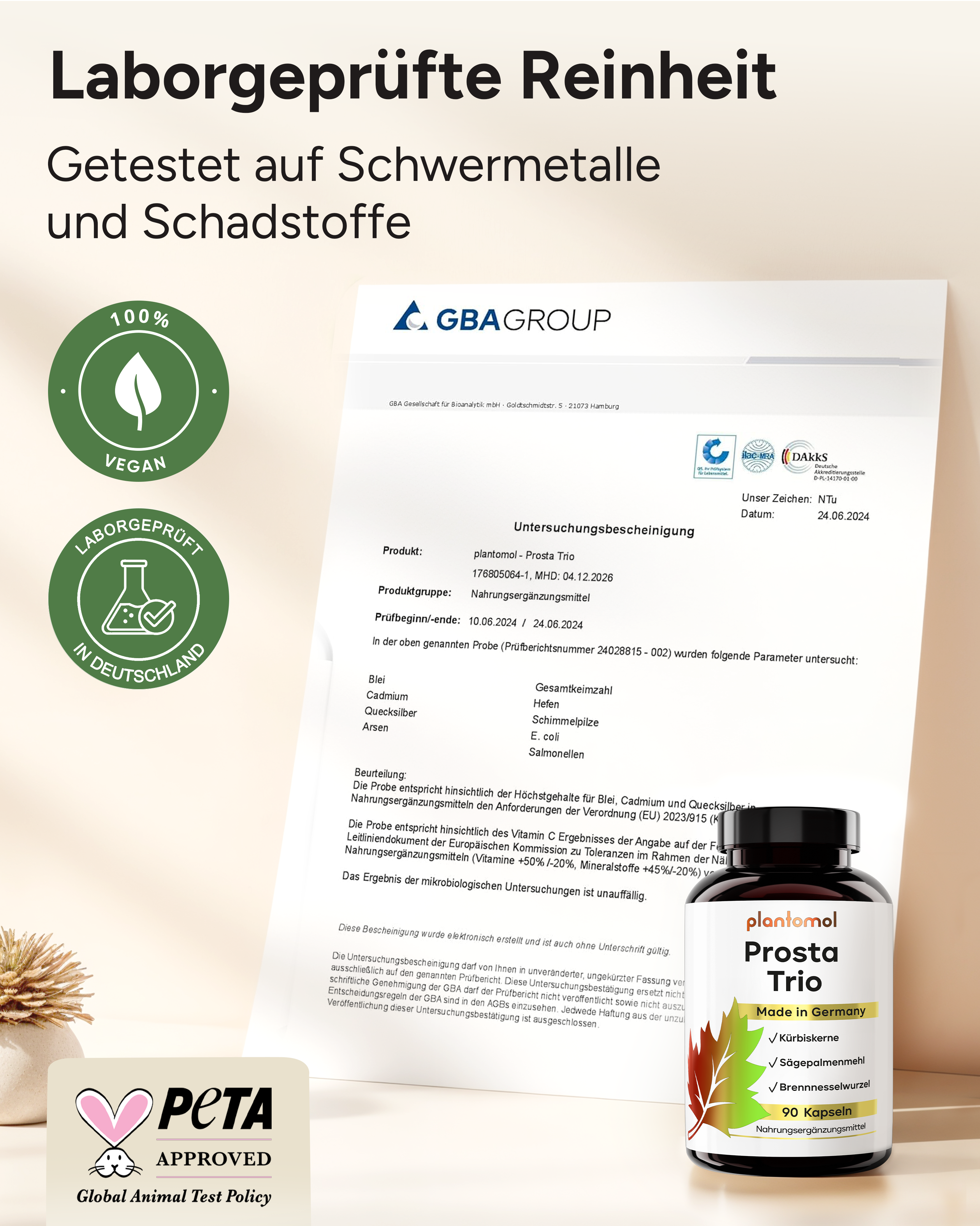 Prosta Trio - Kürbiskern-, Sägepalmen,- Brennnesselwurzel-Extrakt