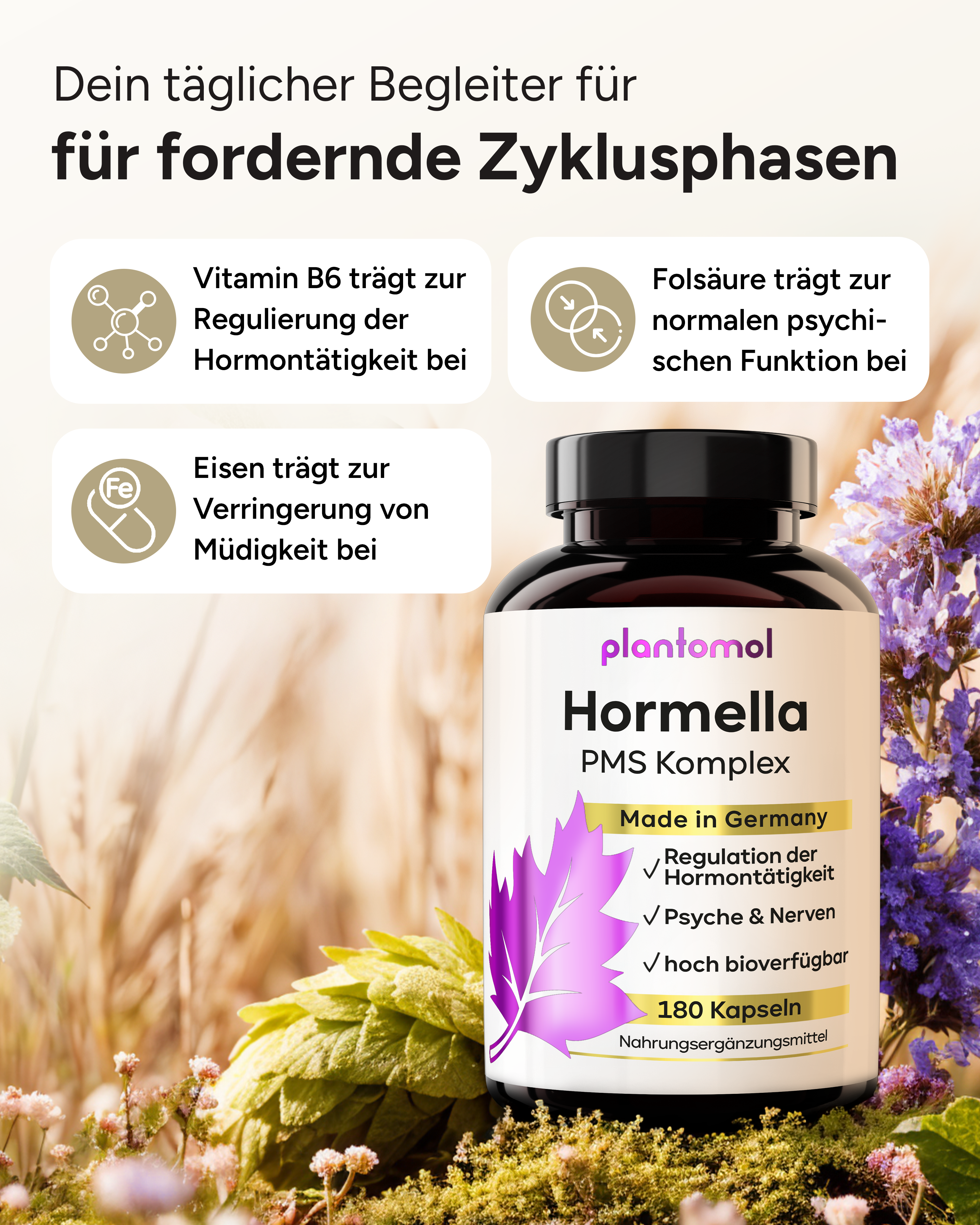 Hormella PMS Komplex - Myo-Inositol, Gänsefingerkraut und OPC