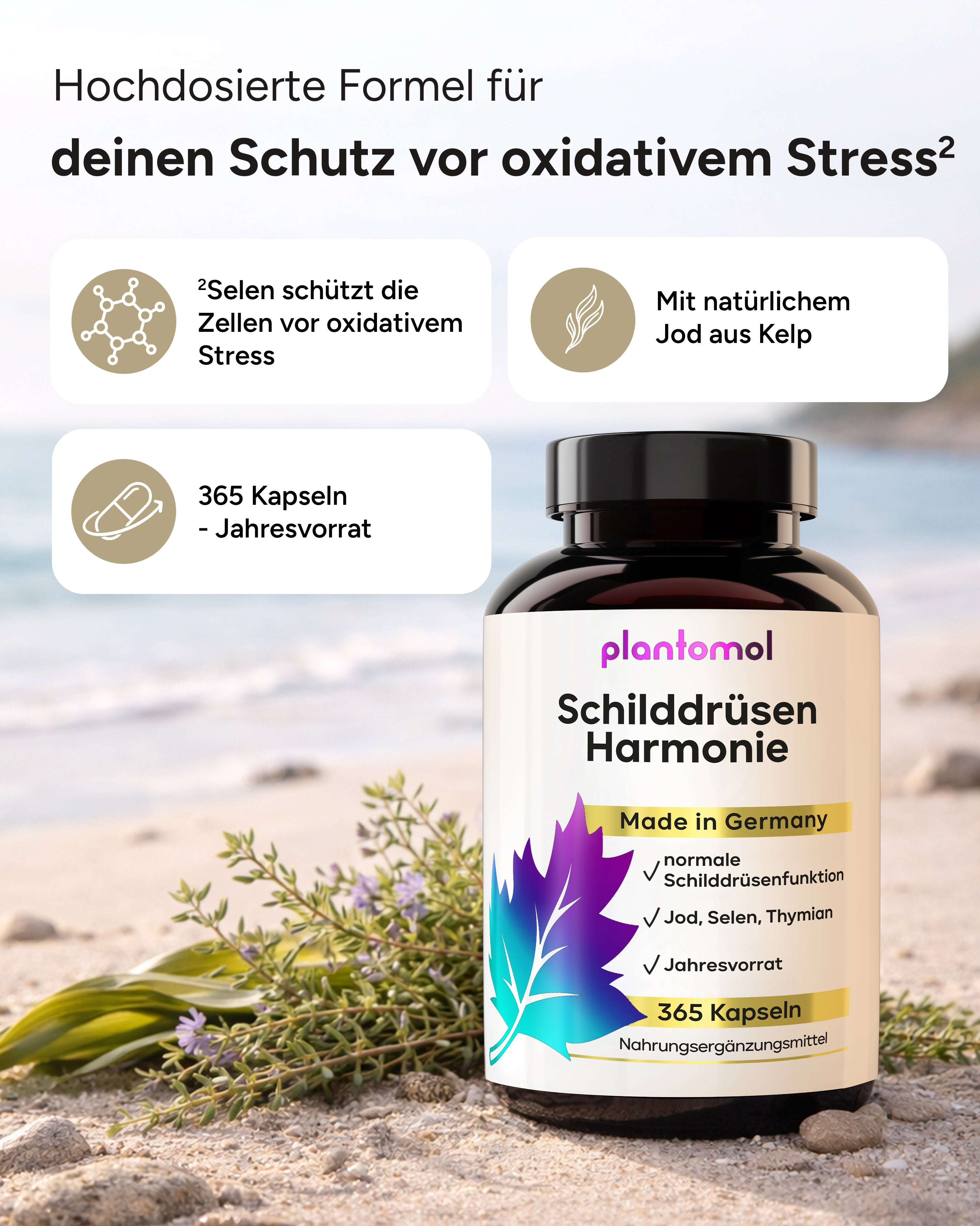 Schilddrüsen Harmonie - Jod, Selen & Thymian