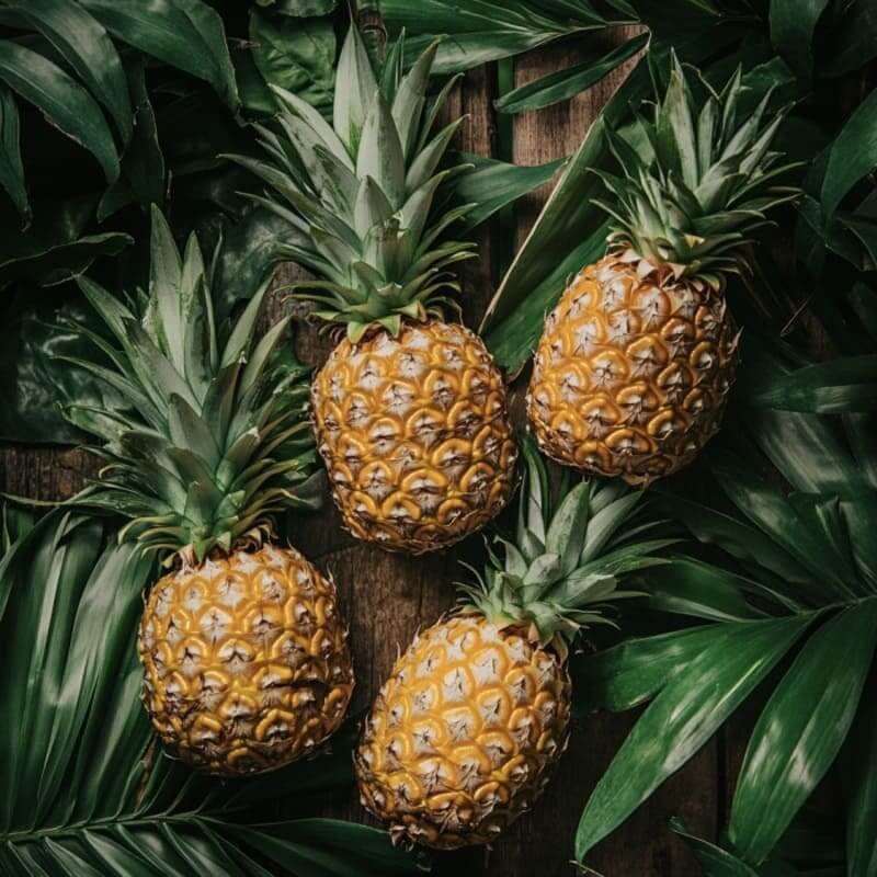 Mehrere Ananas auf dem Tisch