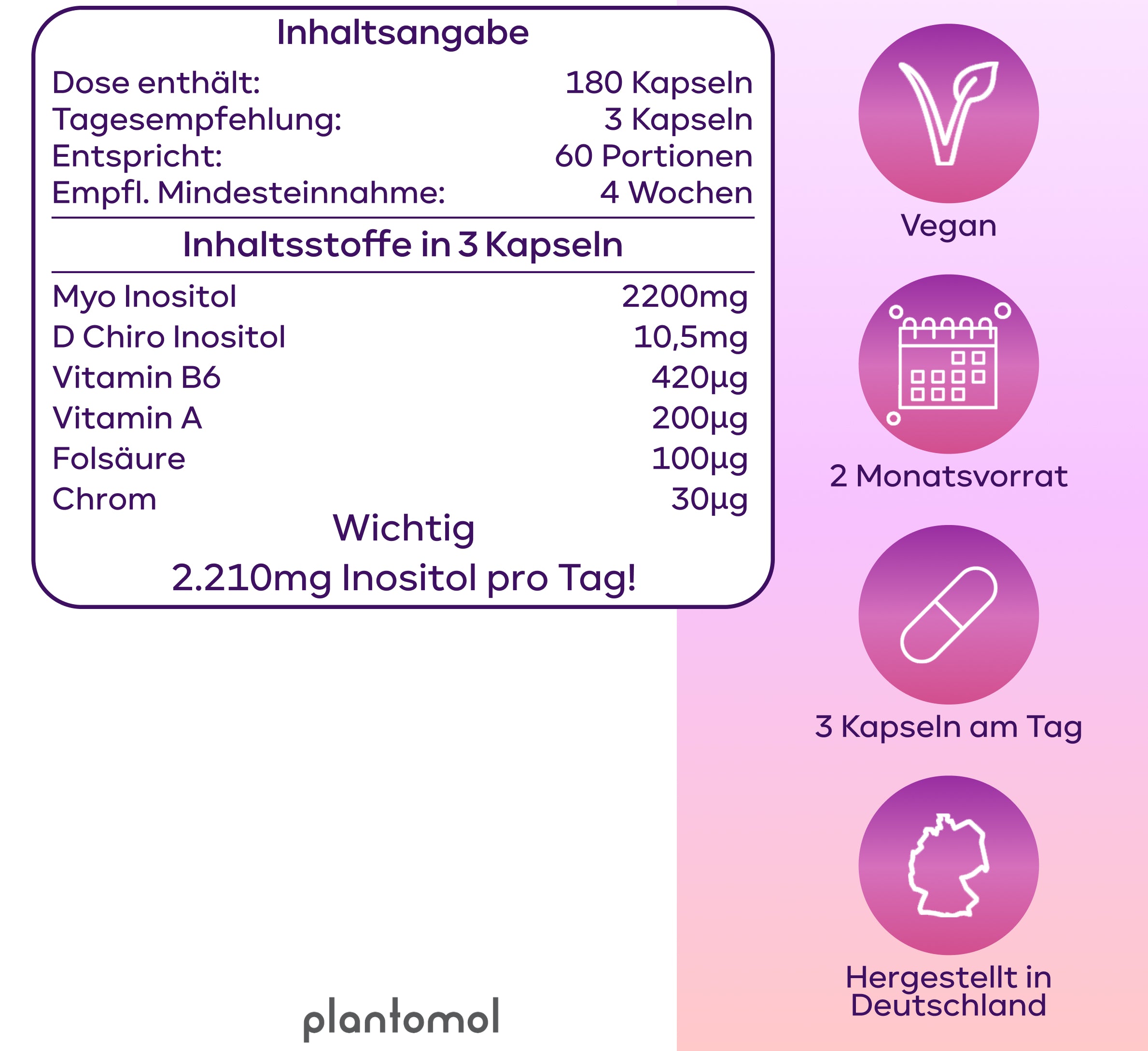 Myo-Inositol Komplex - mit D-Chiro-Inositol, Vitaminen und Chrom