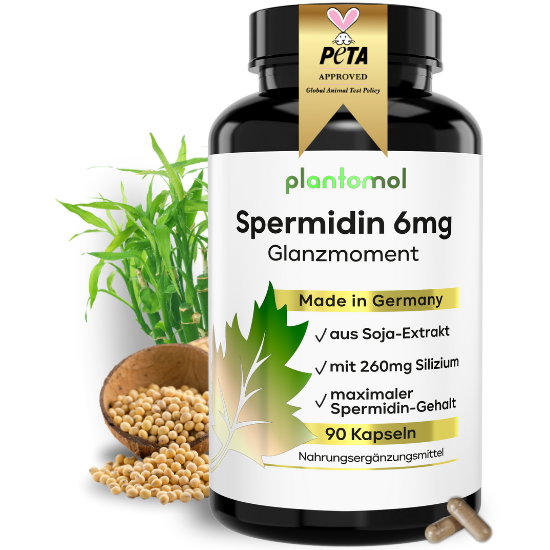 Spermidin Glanzmoment Kapseln mit Silizium