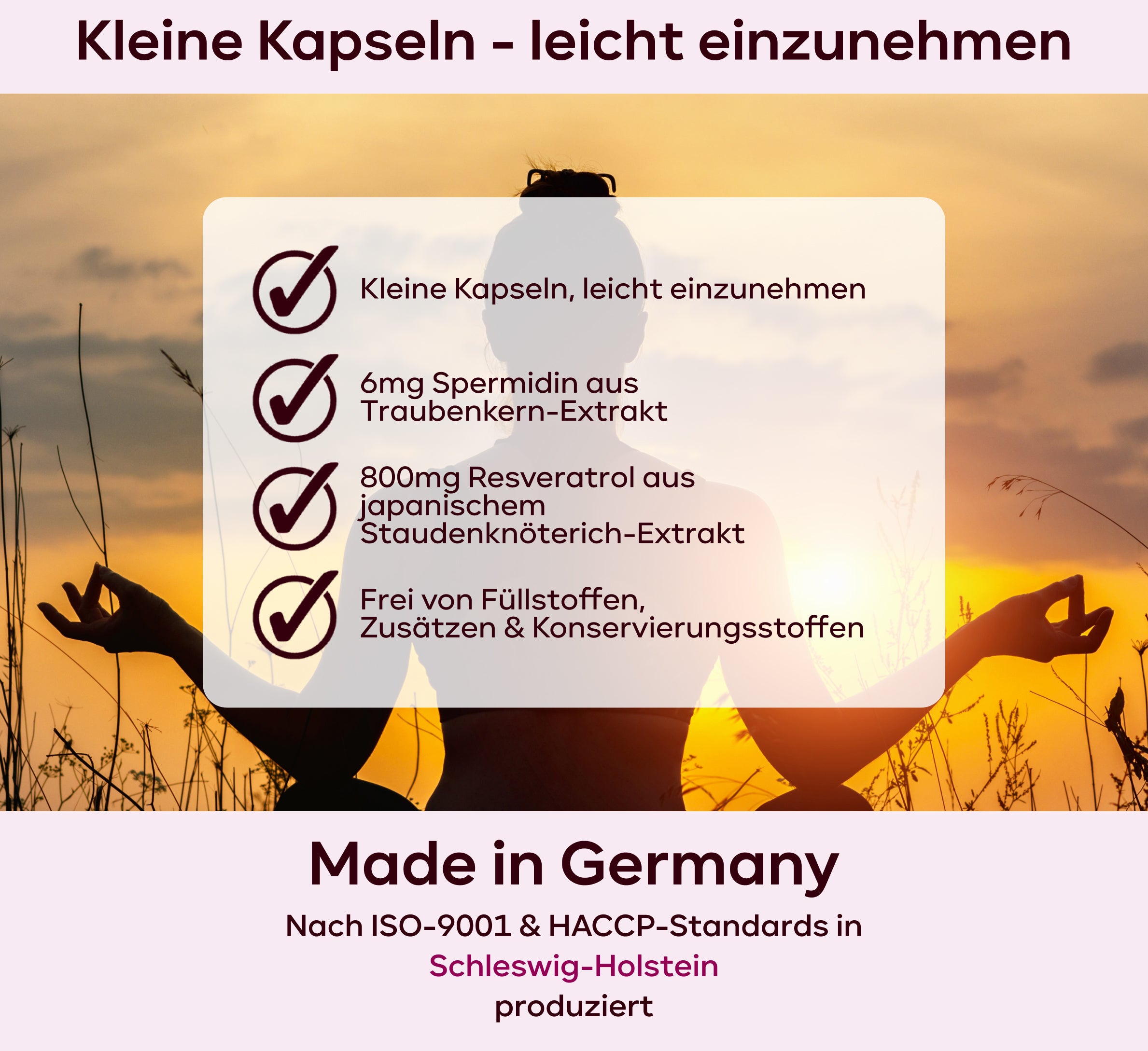 Spermidin-Resveratrol - 6mg Spermidin mit 800mg Trans-Resveratrol pro Tag
