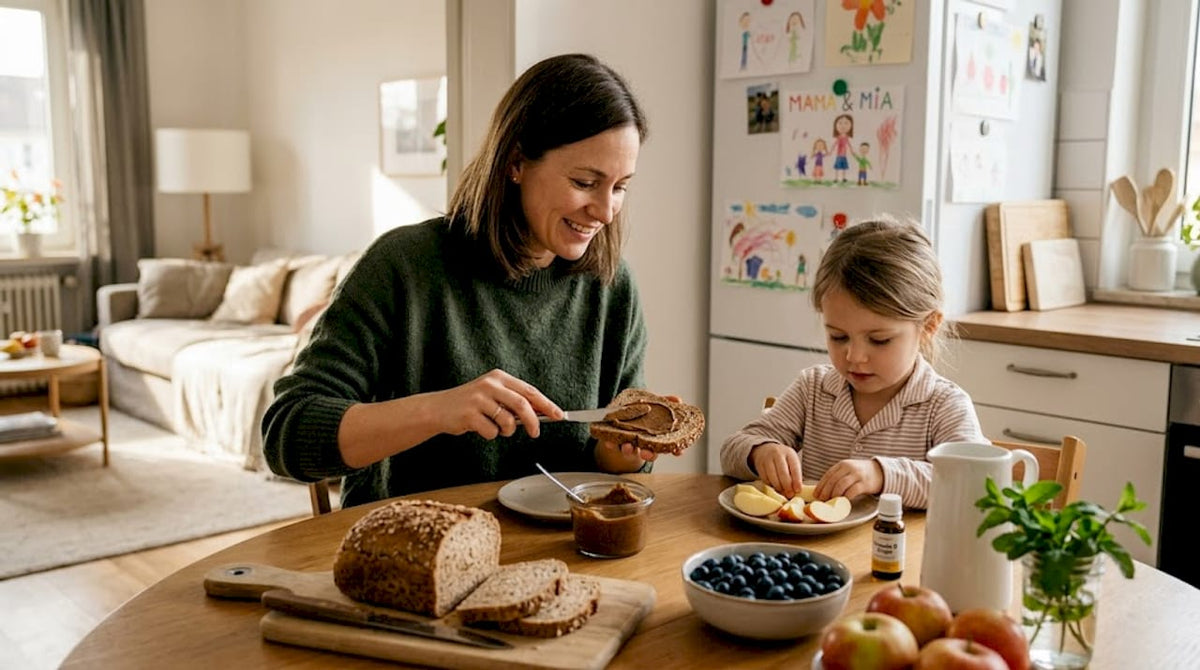 Ein entspannter Familienmorgen mit einem Frühstück, das auch Allergiker genießen können.