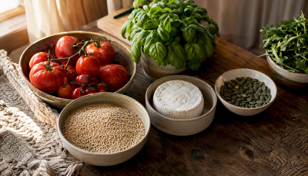 Vegetarische Lebensmittel, die reich an Vitamin B12 sind, frisch genießen