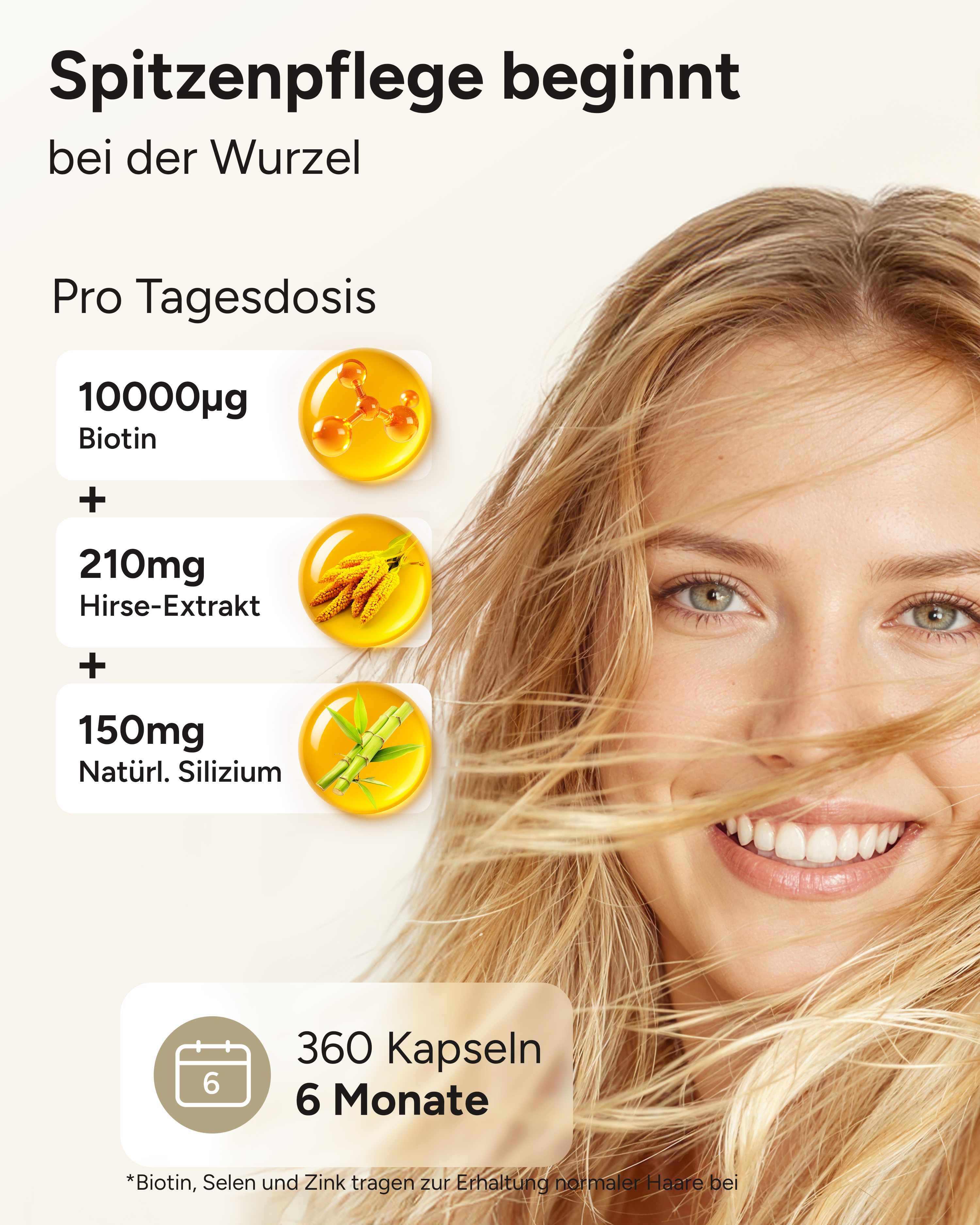 Rapunzel Haar Vitamine - Biotin, Hirse & Silizium