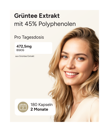 Grüner Tee Extrakt - 472,5mg pro Tag