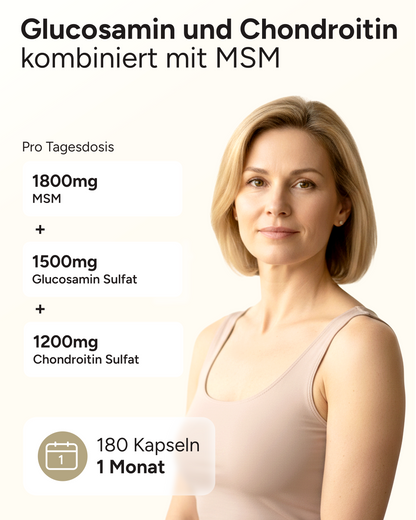 Glucosamin,Chondroitin & MSM - 1500mg, 1200mg & 1800mg pro Tag