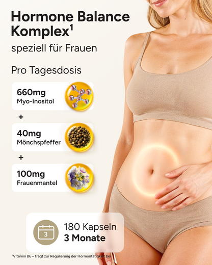 Hormella PMS Komplex - Myo-Inositol, Gänsefingerkraut und OPC