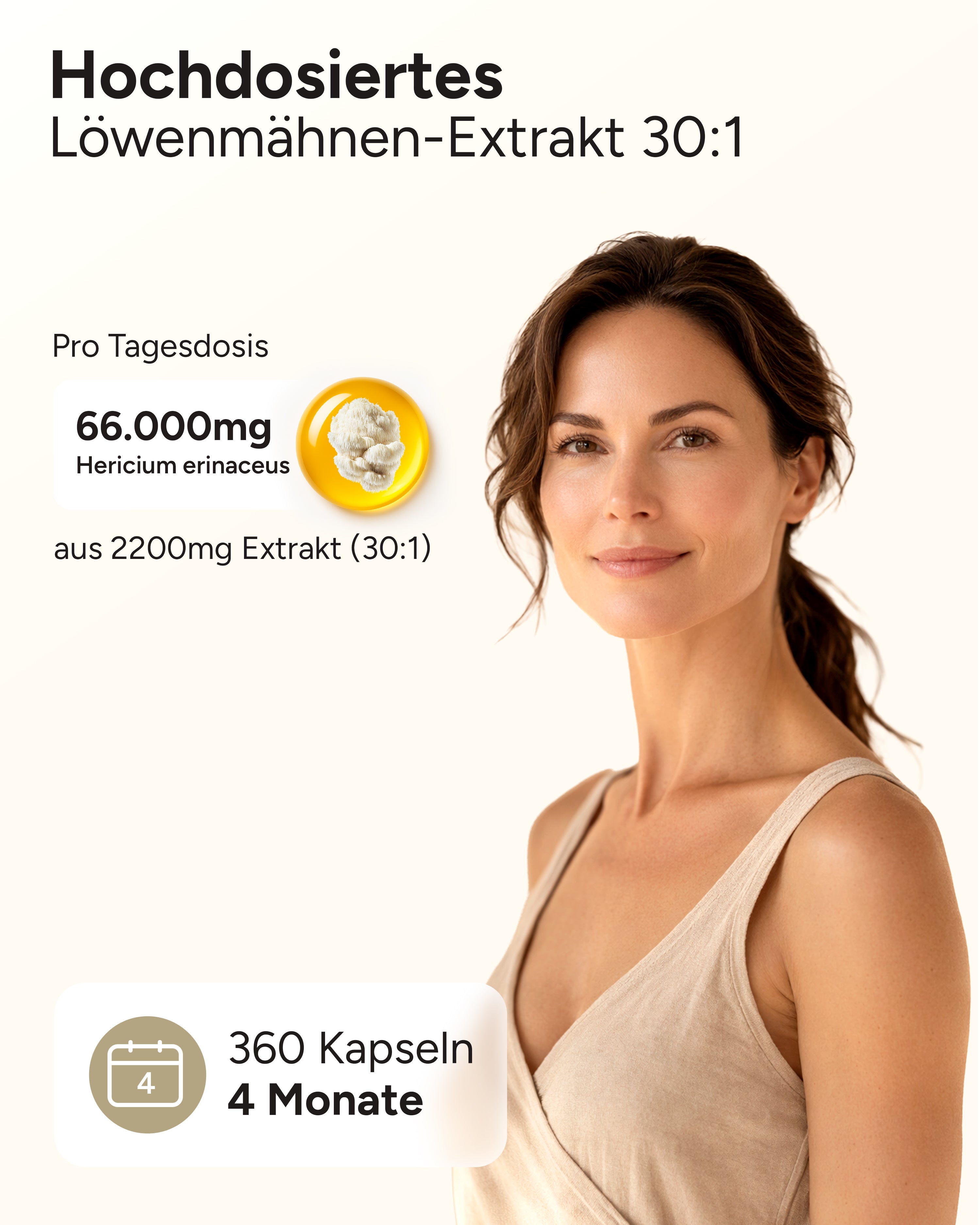 Lions Mane - Löwenmähnenpilz 30:1 Extrakt