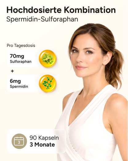 Spermidin-Sulforaphan - 6mg Spermidin mit 70mg Sulforaphan pro Kapsel