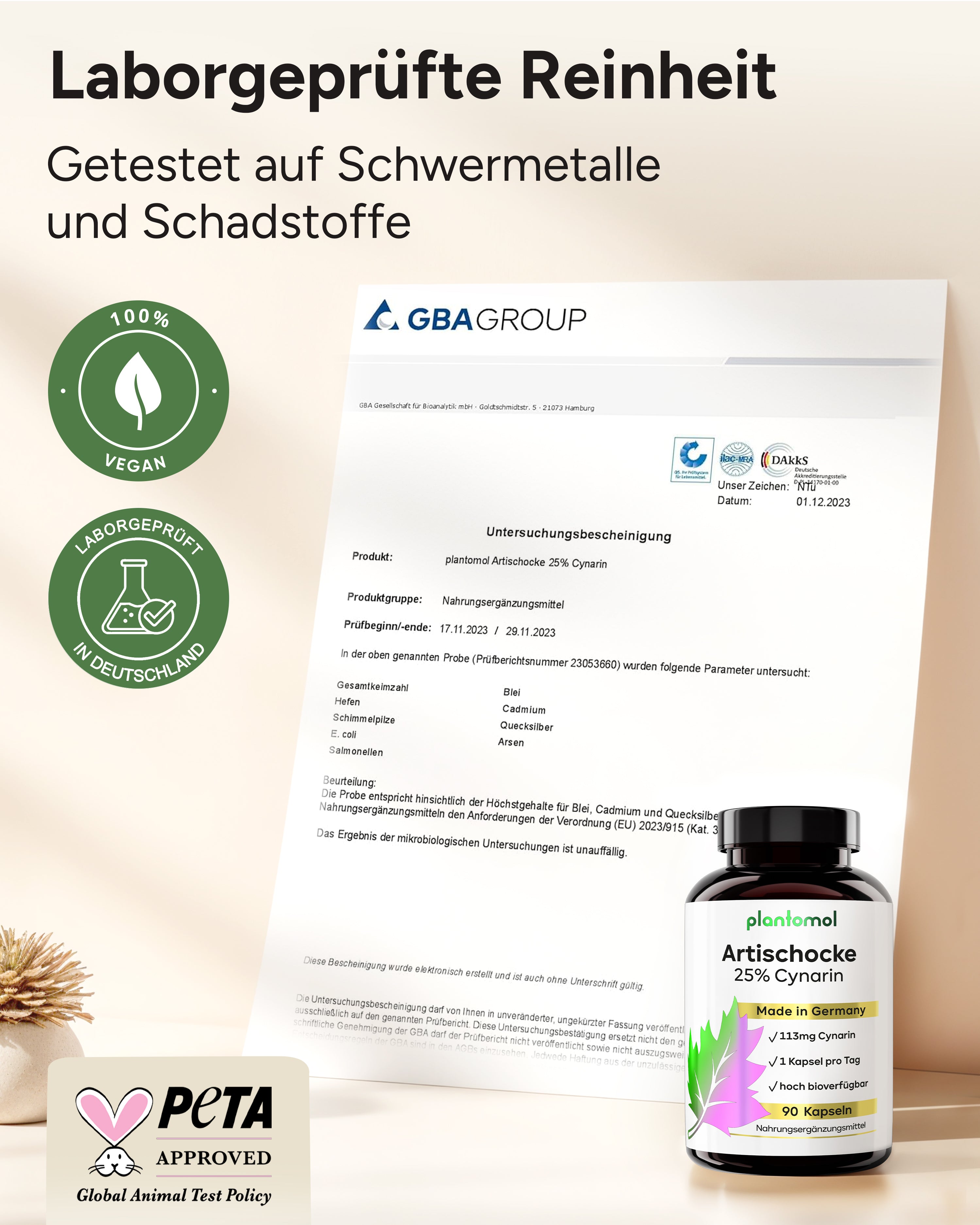 Artischocken-Extrakt - 113mg Cynarin pro Kapsel