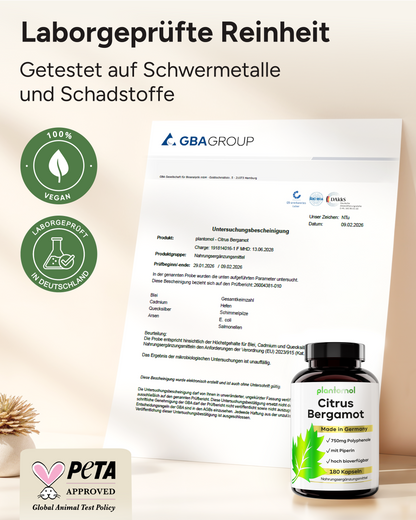 Citrus Bergamot - enthält 750mg Polyphenole pro Tag