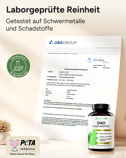 DAO aus Erbsenprotein - 1 Mio. HDU pro Kapsel