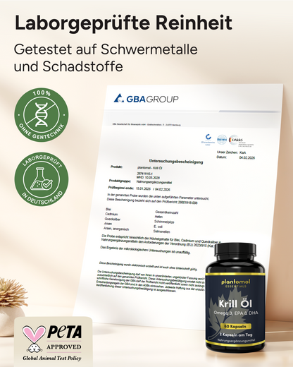 Omega 3 Krill Öl - 140mg EPA & 70mg DHA pro Tag
