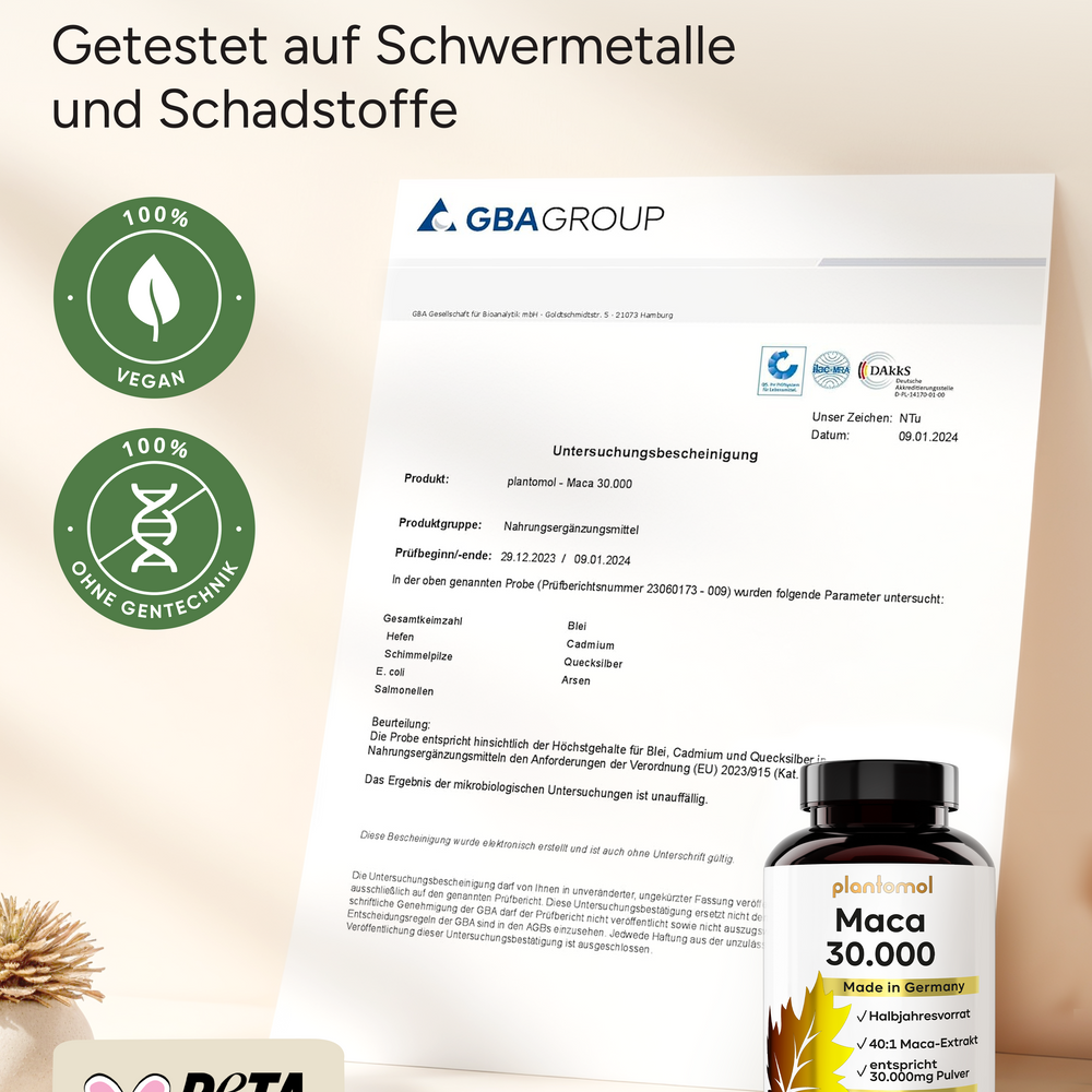 
                      
                        Maca 30.000 - 750mg Maca 40:1 Extrakt pro Kapsel
                      
                    