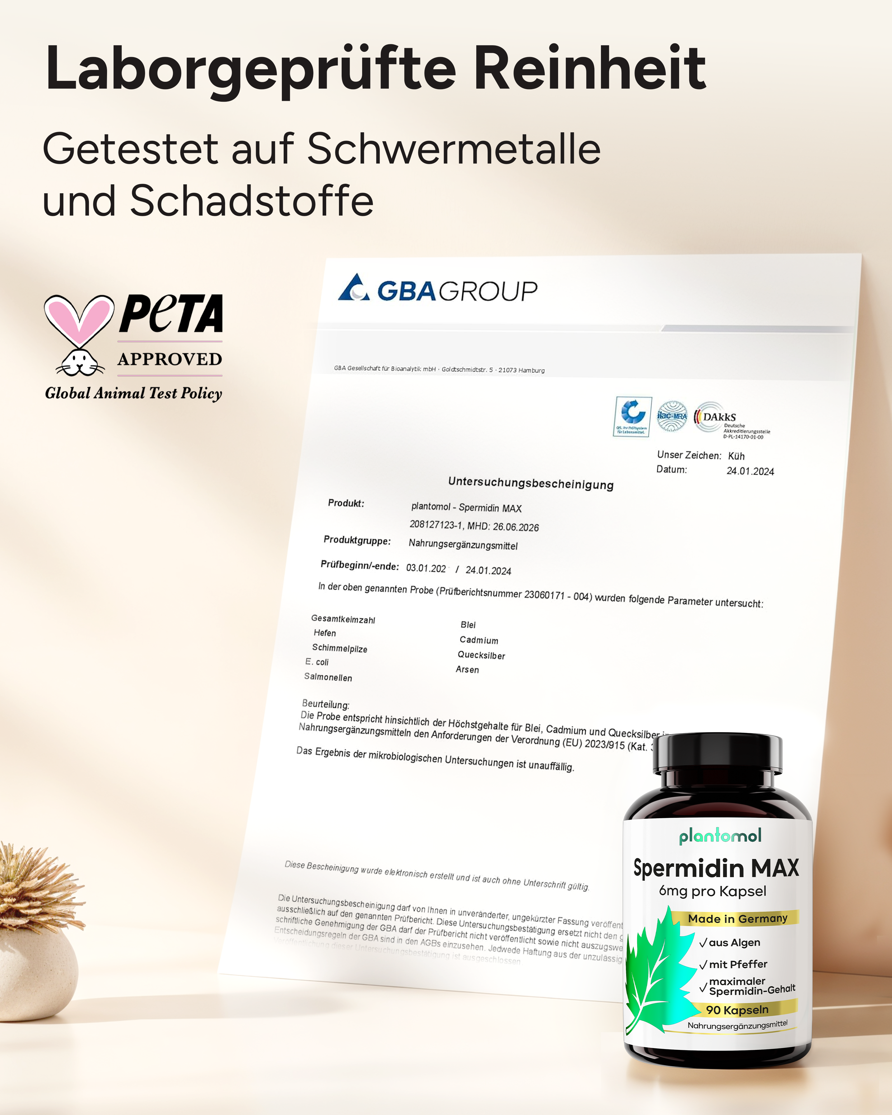 Spermidin MAX - 6mg pro Kapsel, mit Pfeffer