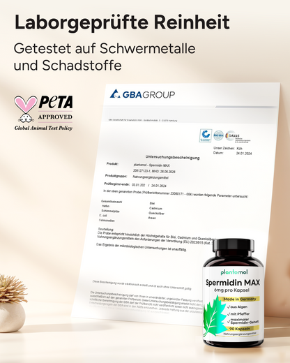 Spermidin MAX - 6mg pro Kapsel, mit Pfeffer