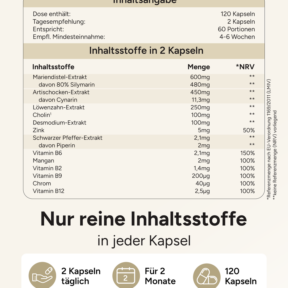
                      
                        Bitterrein - Leberkapseln mit 13 Inhaltstoffen
                      
                    
