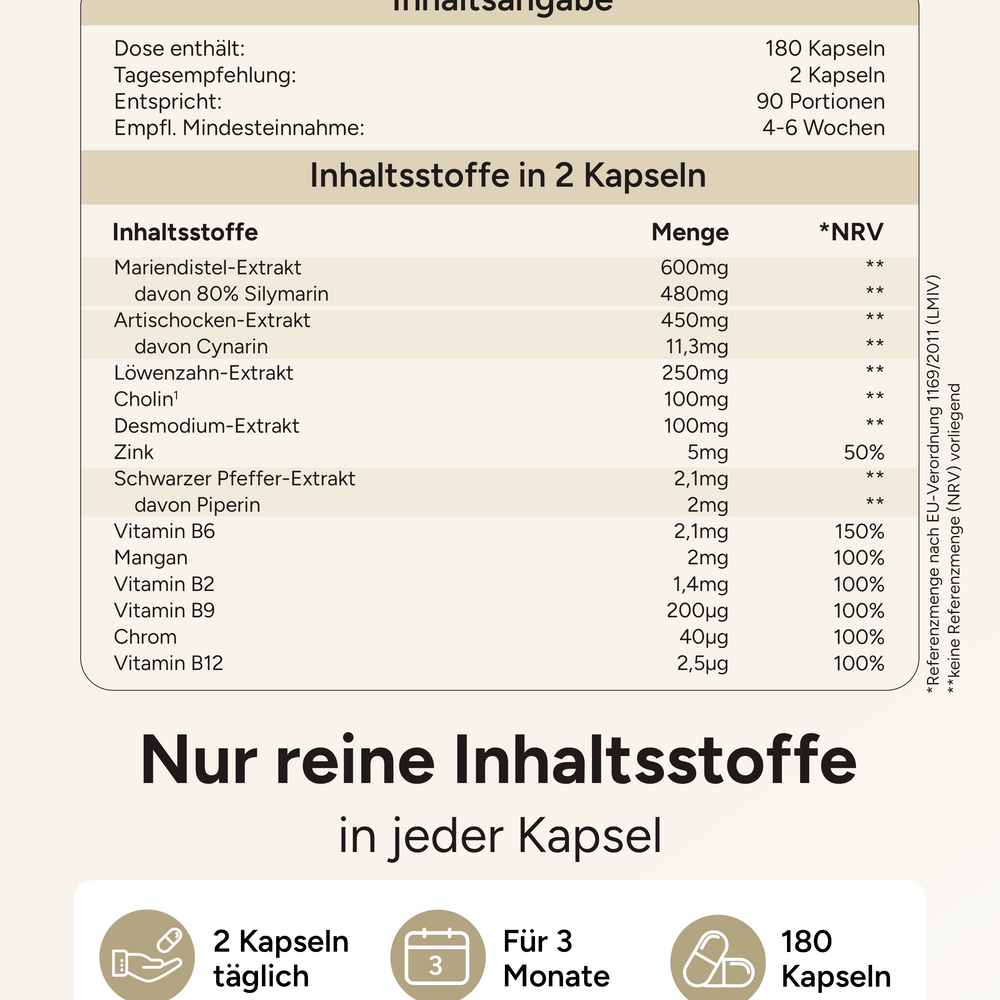 
                      
                        Bitterrein - Leberkapseln mit 13 Inhaltstoffen
                      
                    