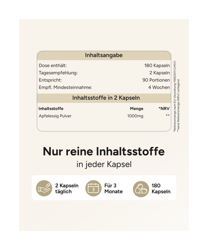 Apfelessig - 1000mg pro Tag