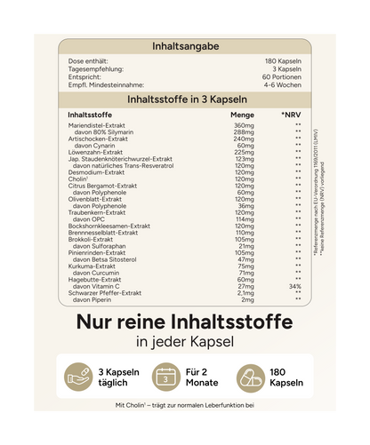 Bitterrein PLUS - Mariendistel, Artischocke und Löwenzahn