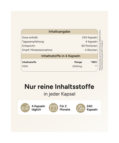 MSM - 500mg pro Kapsel