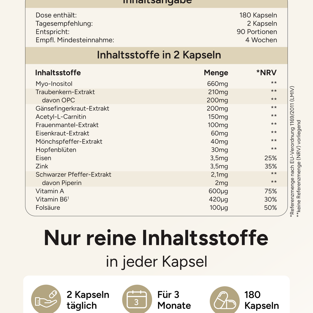 
                      
                        Hormella PMS Komplex - Myo-Inositol, Gänsefingerkraut und OPC
                      
                    
