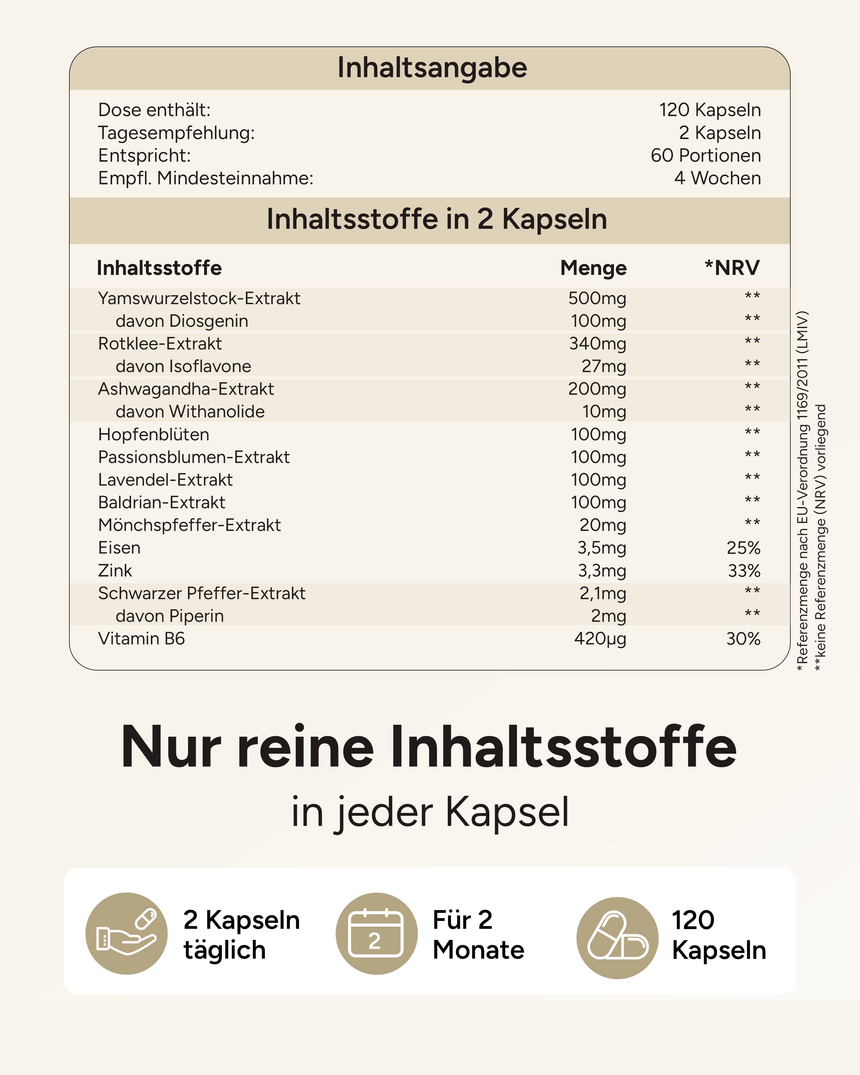 Meno Vitalkomplex - 12 abgestimmten Inhaltsstoffen