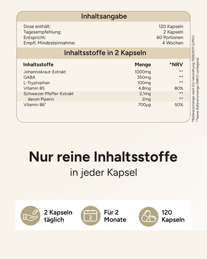 Stimmungszauber - mit Johanniskraut, GABA & L-Tryptophan