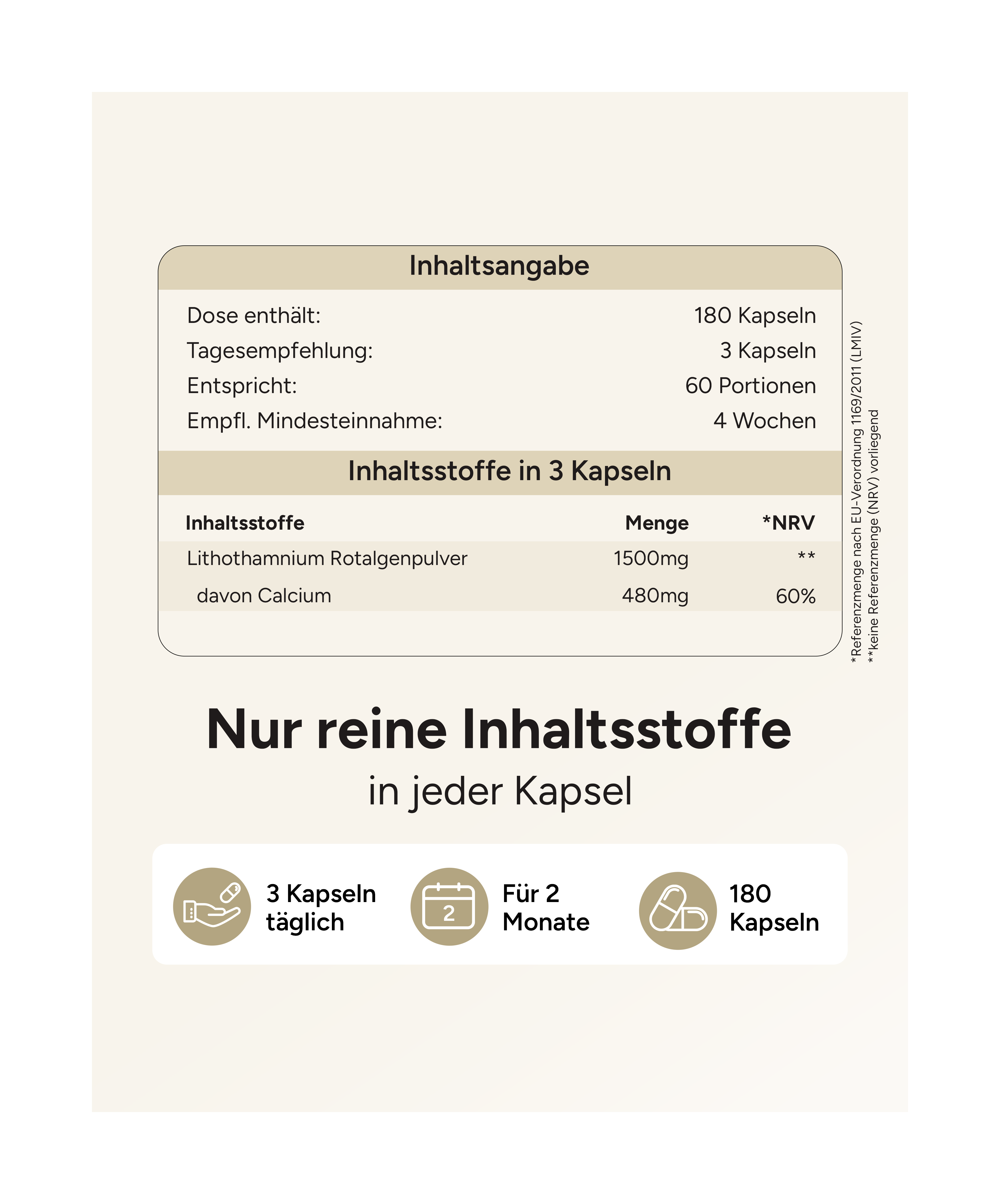 Calcium - aus Lithothamnium Algen