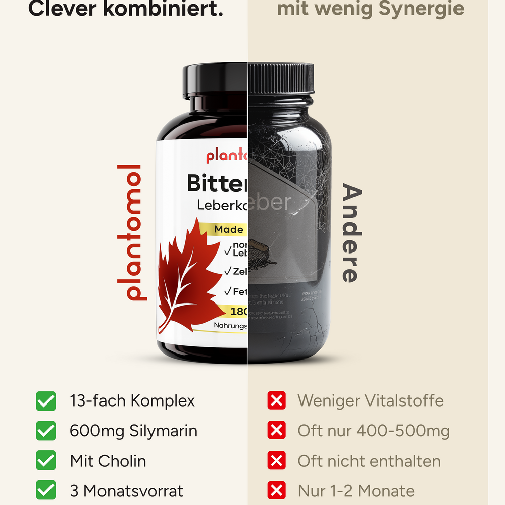 
                      
                        Bitterrein - Leberkapseln mit 13 Inhaltstoffen
                      
                    