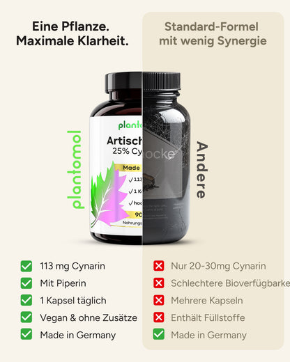 Artischocken-Extrakt - 113mg Cynarin pro Kapsel