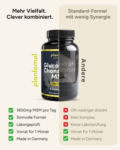 Glucosamin,Chondroitin & MSM - 1500mg, 1200mg & 1800mg pro Tag