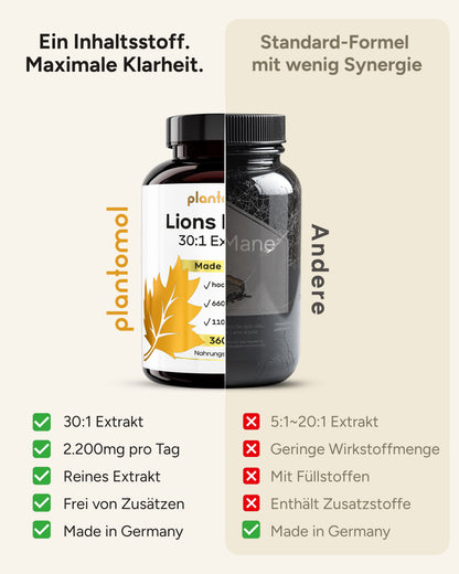 Lions Mane - Löwenmähnenpilz 30:1 Extrakt