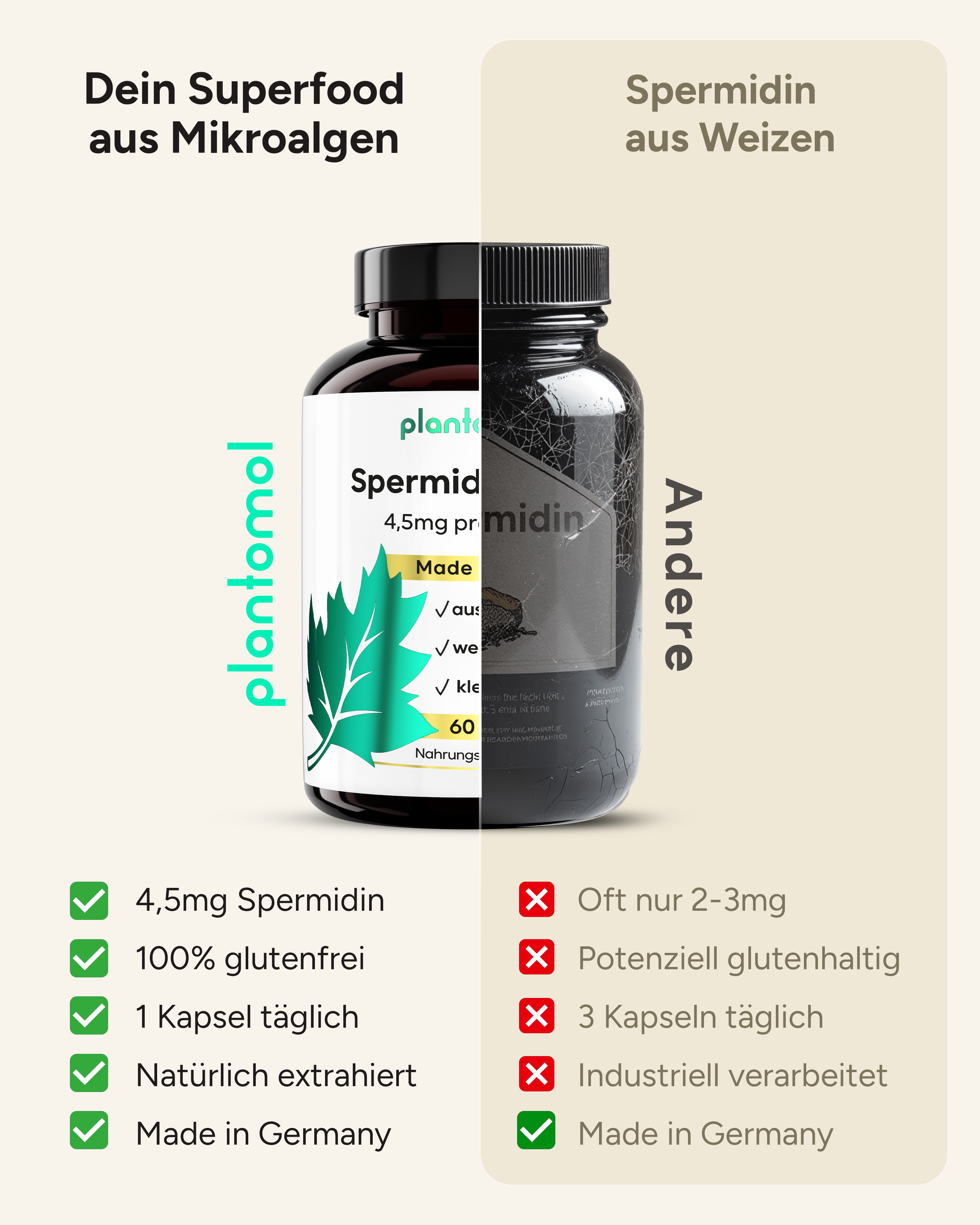 Spermidin PLUS - 4,5mg Spermidin pro Kapsel