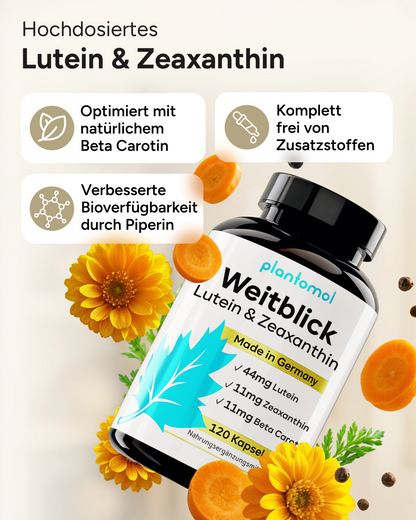 Weitblick - Augenvitamine mit 44mg Lutein und 11mg Zeaxanthin