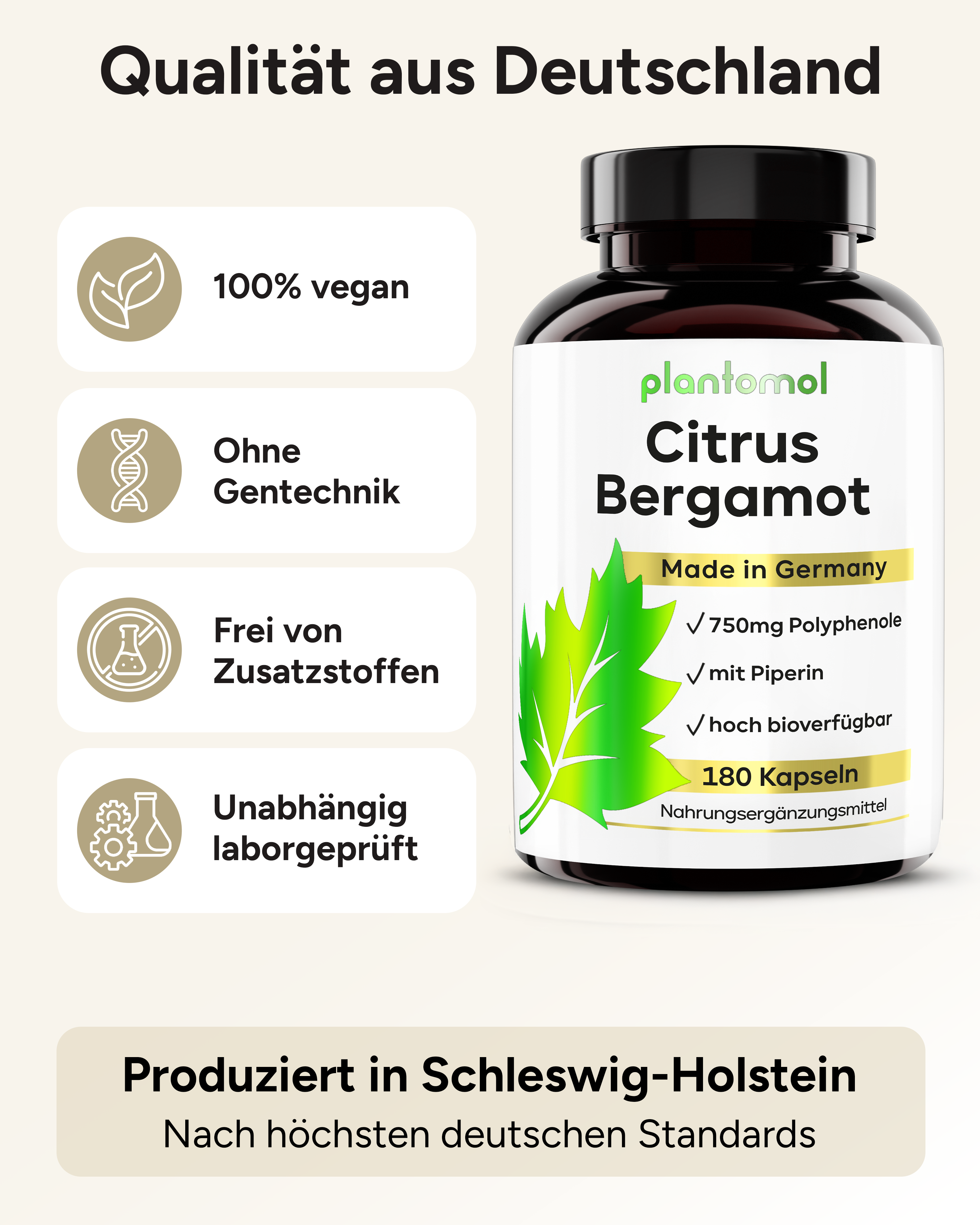 Citrus Bergamot - enthält 750mg Polyphenole pro Tag