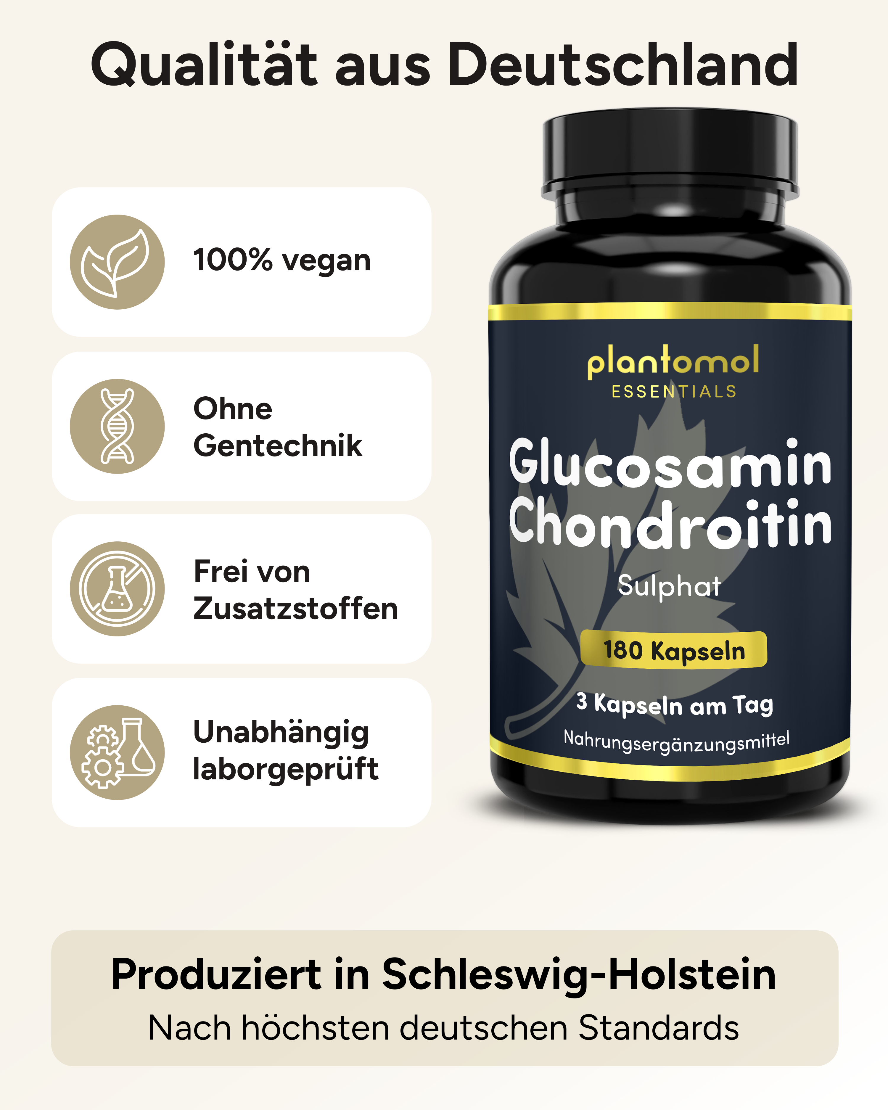 Glucosamin mit Chondroitin - 1500mg und 1200mg pro Tag