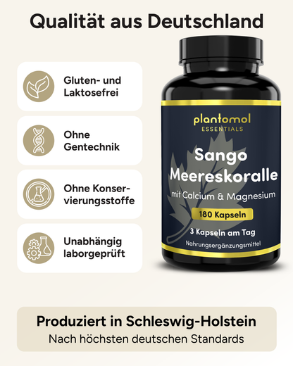 Sango Meereskoralle - mit 660mg Calcium & 330mg Magnesium pro Tag